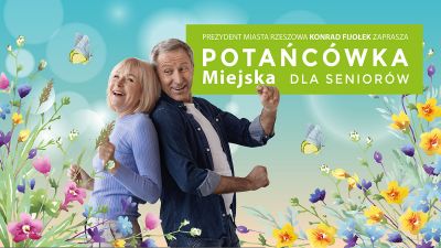 Grafika promująca Potańc&oacute;wkę Miejską dla Senior&oacute;w